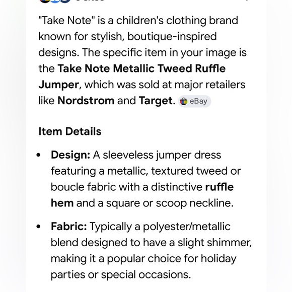 Take Note Metallic Tweed Ruffled Jumper; Size 14 - Picture 3 of 12